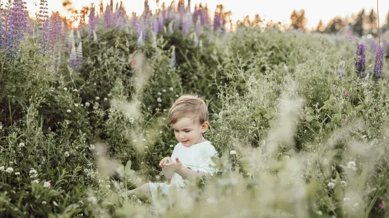 baby in field
